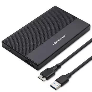 Kotelo 2,5 tuuman SATA-SSD/HDD:lle QOLTEC 52277 USB 3.0
