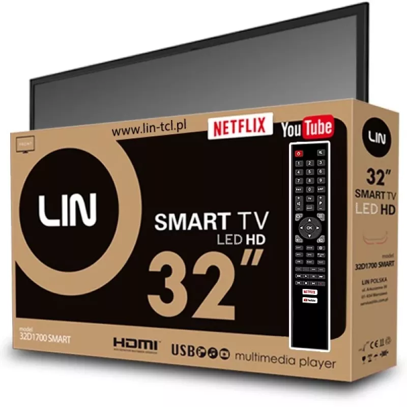 LIN 32D1700 SMART 32 tuuman (81,3 cm) älytelevisio, HD Ready, DVB-T2