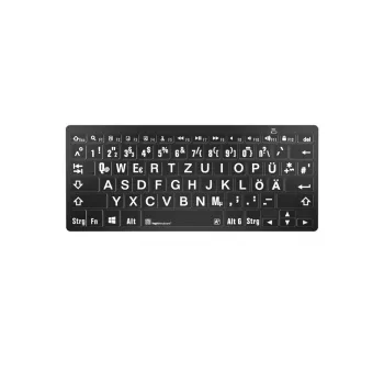Logickeyboard universaali Bluetooth-näppäimistö LKB-LPWB-BTPC-DE QWERTZ saksa musta