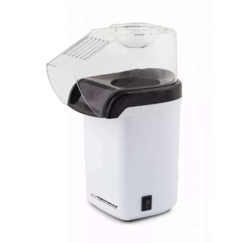 Popcornkone Esperanza EKP005W musta valkoinen, 0,27 L, 1200 W, kuumailma