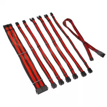 Kaapeli-/adapterisarja Kolink Core Pro Braided Kabel Extension Kit 12V-2x6 Type 1 Jet Black/Racing