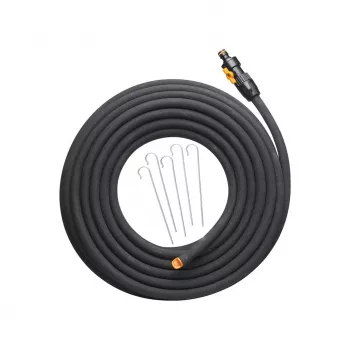 Puutarhaletku Fiskars 1025935 — kumi, 15 m, maanpäällinen, UV-kestävä, musta, 39 mm Ø