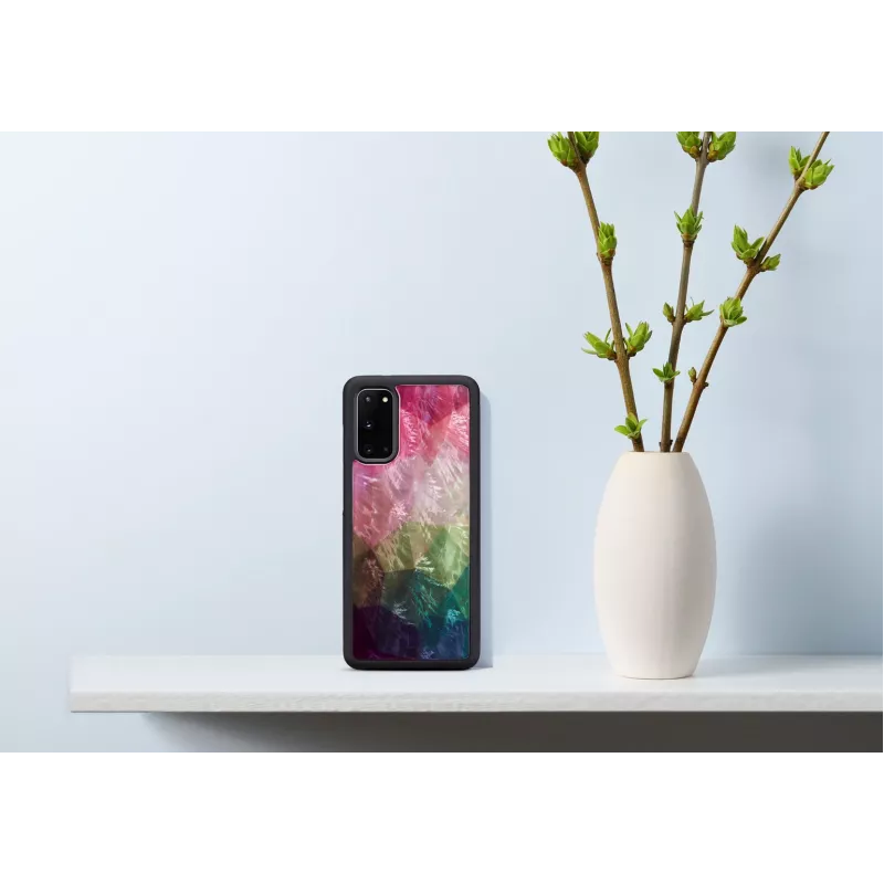 iKins suojakotelo Samsung Galaxy S20:lle – vesikukkakuvio, musta