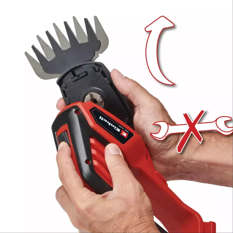 Ruoho- ja pensasleikkuri EINHELL GE-CG 18/100 Li 18 V Li-Ion 2,5 Ah — johdoton trimmeri, terät 100 mm