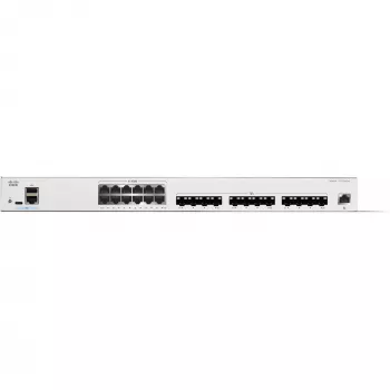 Cisco Catalyst C1300-24XTS hallittava L2/L3-kytkin, 24 porttia (12x 10GE RJ-45 + 12x 10GE SFP+), 480 Gbit/s, RJ-45/USB-C-konsoli, 16 000 MAC-taulu, telineasennus
