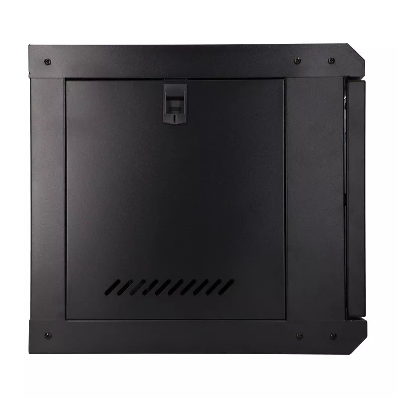 EXTRALINK LITE 6U 530X400 seinäasennettava räkkikaappi musta hyllyllä