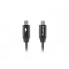 LANBERG USB-C–USB-C-kaapeli CA-CMCM-40CU-0018-BK — USB 2.0, 1,8 m, musta