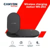 Laturi langaton telakointiasema 2in1 QI 10W/USB-C/LED musta