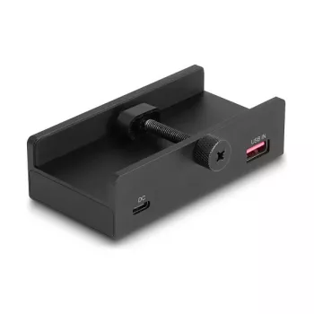 Delock 64262 ulkoinen USB 5 Gbps 4-porttinen hubi, 2x USB Type-A ja 2x USB Type-C, lukitusruuvilla