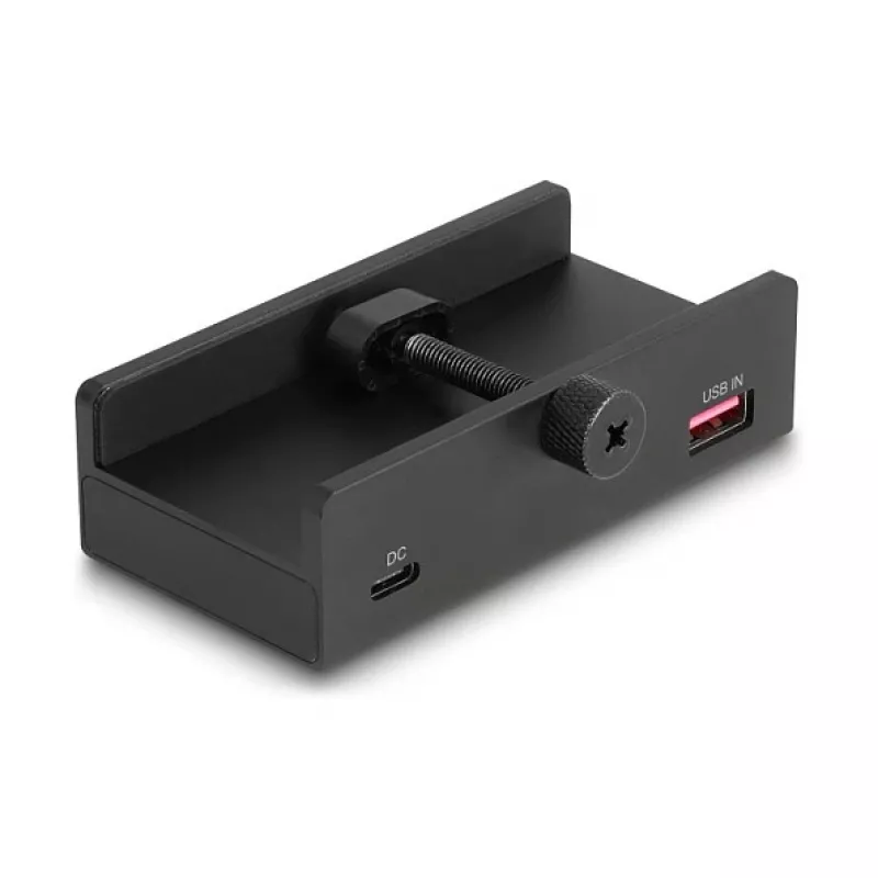 Delock 64262 ulkoinen USB 5 Gbps 4-porttinen hubi, 2x USB Type-A ja 2x USB Type-C, lukitusruuvilla
