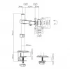 SBOX LCD-seinäteline LCD-351/1-2 17–32 tuuman näytöille, enintään 9 kg, VESA 100x100