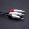 Audiokaapeli Qoltec 52339 1 m 2x RCA 3,5 mm musta