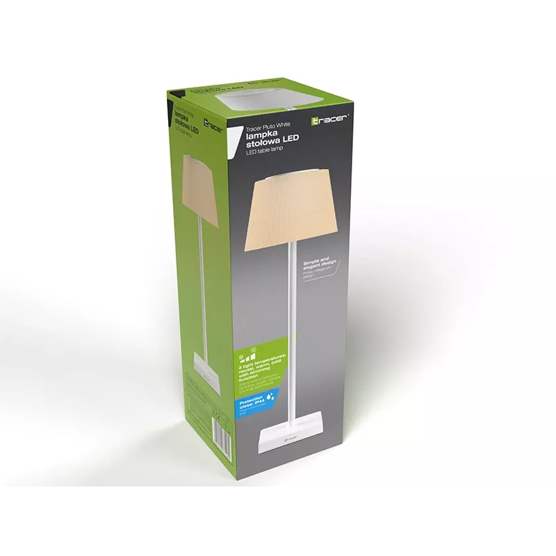 Pöytälamppu TRACER Pluto valkoinen TRAOSW47233 LED himmennettävä, valkoinen malli