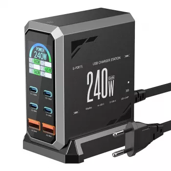 Blitzwolf BW-S31 2xUSB-A, 4xUSB-C, PD, 240W verkkolaturi