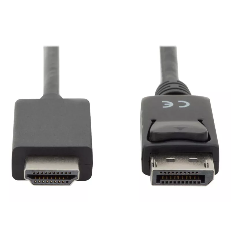 Adapterikaapeli DisplayPort 1.2 lukituksella 4K 60Hz UHD Type DP/HDMI A M/M musta 2 m