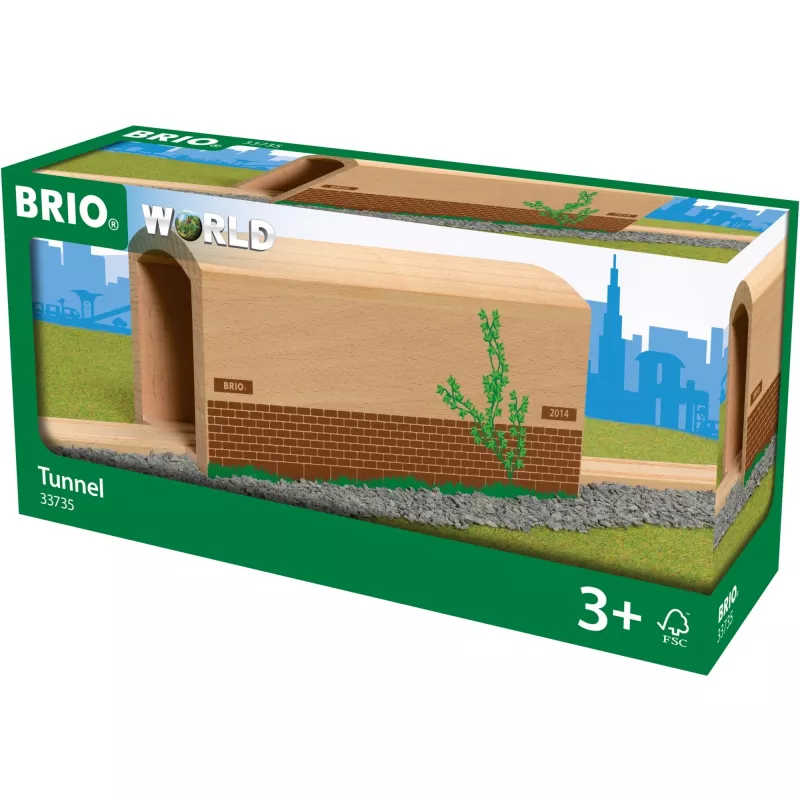 BRIO World 33735 korkea puutunneli junaradalle, FSC-sertifioitua puuta, 3 vuotiaasta alkaen