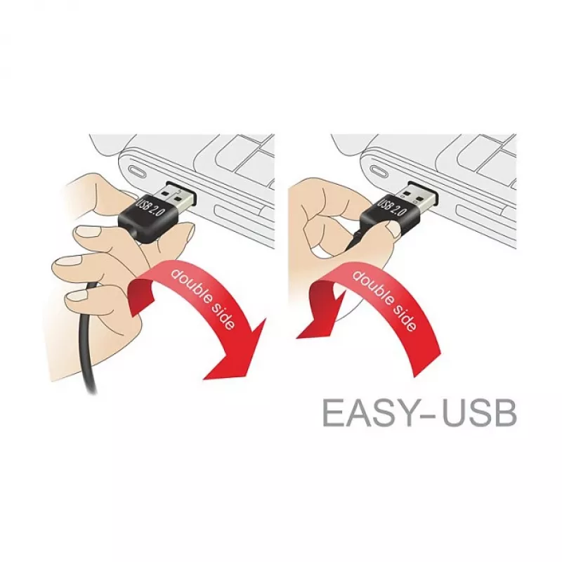 USB-kaapeli DeLOCK 83854 USB 2.0 3 m USB A Micro-USB B musta