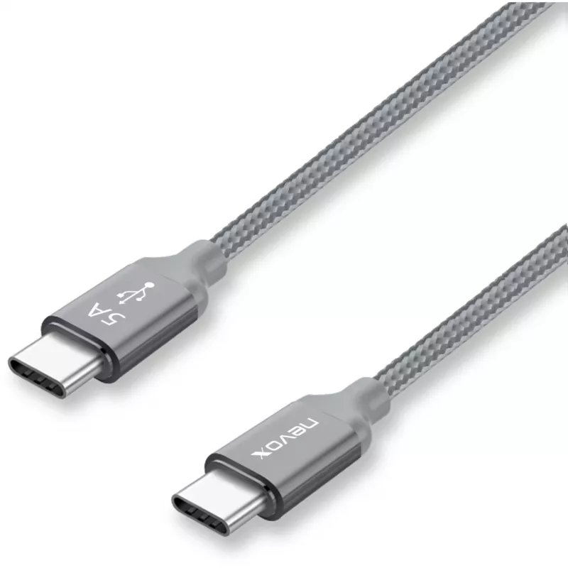 USB-kaapeli Nevox 1654 USB 2.0 2 m USB C harmaa hopea