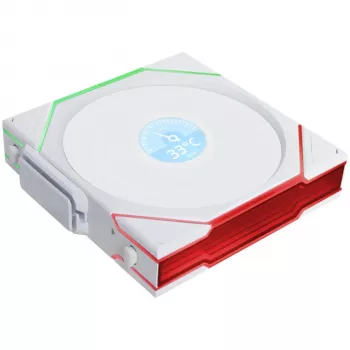 Lian Li UNI FAN TL Wireless LCD 120 White — 120mm PWM-tuuletin langattomalla LCD-ohjaimella