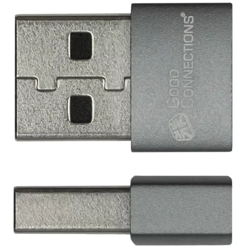 Good Connections adapteri USB 2.0 uros A USB-C naaras alumiinikotelo harmaa (USB-AD203)