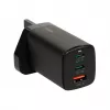iBOX C-65 musta, yleislaturi GaN 65 W UK-pistokkeella