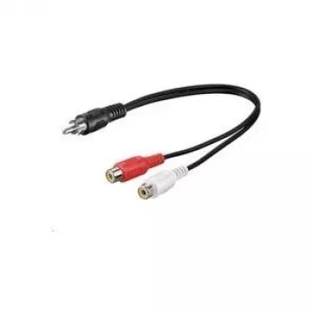 Microconnect AUDC02 audiokaapeli 0,2 m RCA 2 x RCA musta