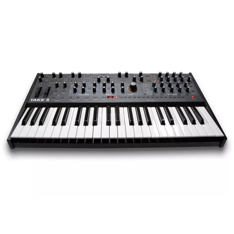 Analogi polyfoninen syntetisaattori Sequential Take 5 (SEQ 3500) – laitteistopoly-synth