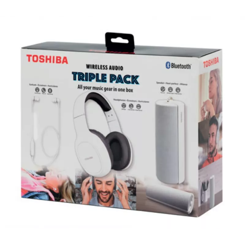 Kuulokkeet Toshiba Wireless Audio Triple Pack HSP-3P19 valkoinen