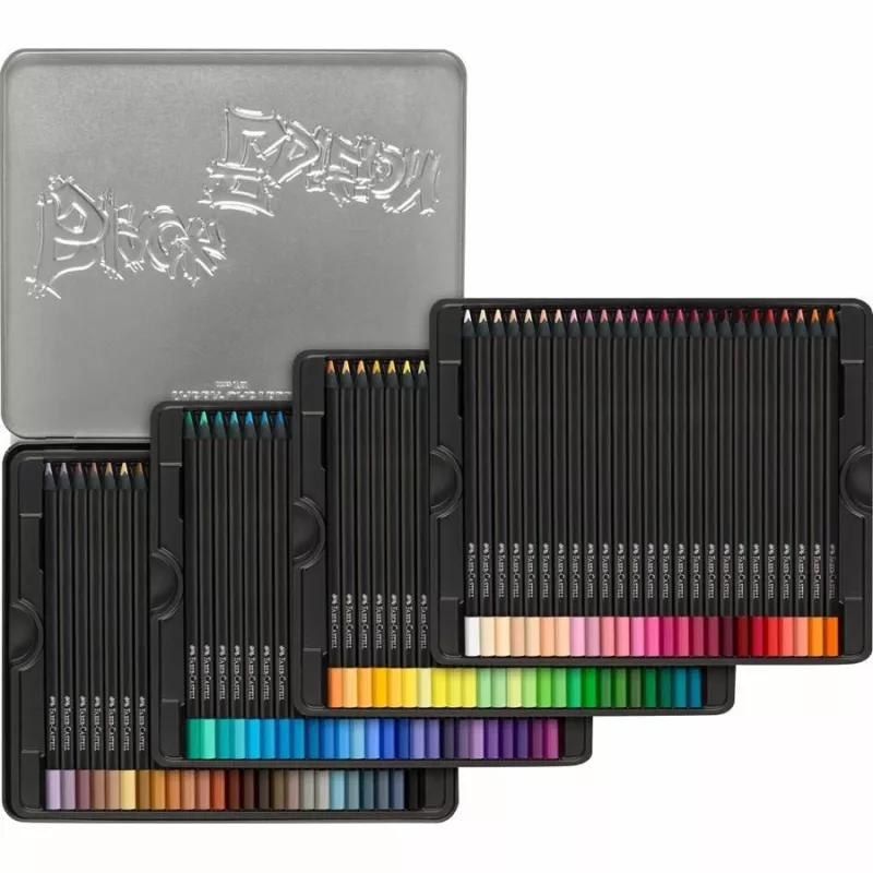 Faber-Castell Black Edition värikynät, 100 kpl metallirasia (116490)