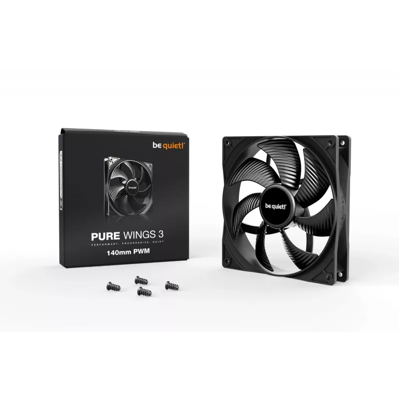 be quiet! Pure Wings 3 140mm PWM tietokoneen kotelotuuletin 14 cm musta 1 kpl