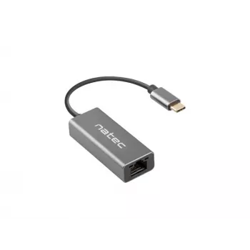 NATEC Cricket USB 3.2 Gen 1 Type-C harmaa Ethernet-keskitin 1000 Mbit/s