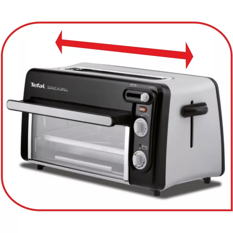 Leivänpaahdin Tefal TL6008 2 viipaletta 1300 W alumiini musta
