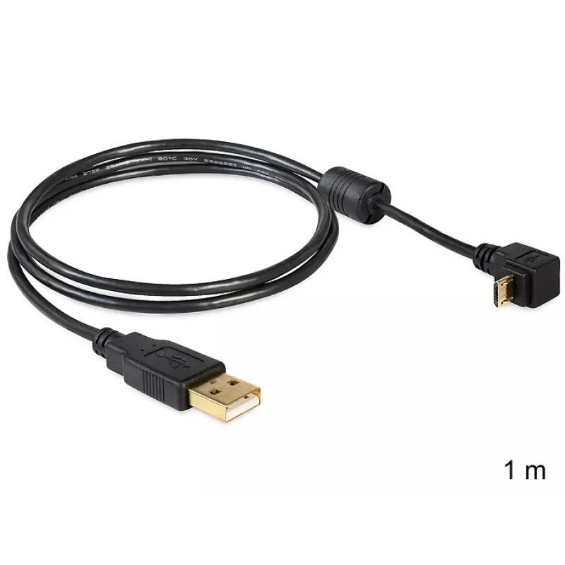 USB-kaapeli DeLOCK USB 2.0 1 m Micro-USB B musta
