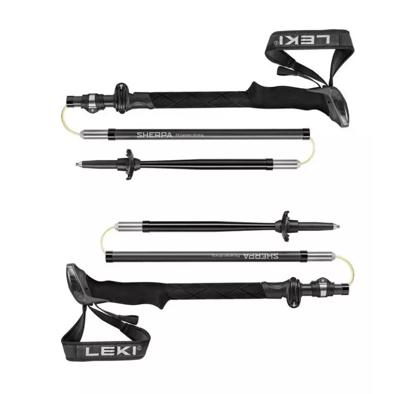 Vaellussauvat Leki Sherpa FX säädettävä 120–140 cm, musta