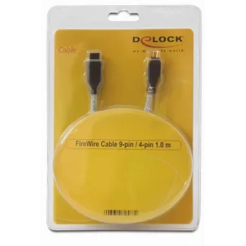 FireWire A/B -kaapeli DeLOCK 82588 1,0 m harmaa