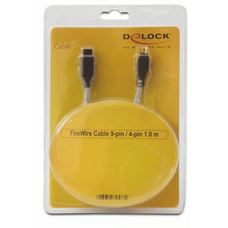 FireWire A/B -kaapeli DeLOCK 82588 1,0 m harmaa