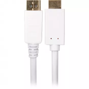 Sharkoon adapterikaapeli DisplayPort 1.2 > HDMI 4K valkoinen 3 metriä