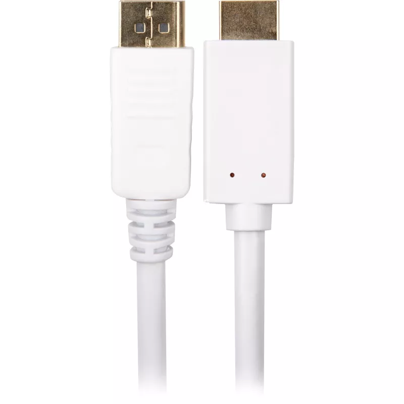 Sharkoon adapterikaapeli DisplayPort 1.2 > HDMI 4K valkoinen 3 metriä