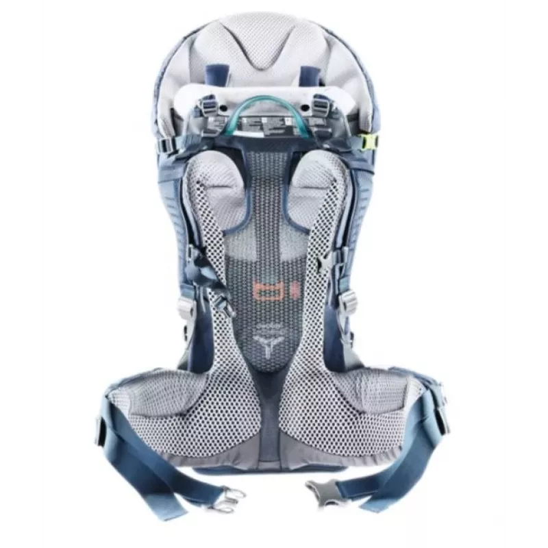Vauvan kantoreppu Deuter Kid Comfort Pro, sininen, polyamidi, max. 22 kg, aurinkosuoja, sivutasku