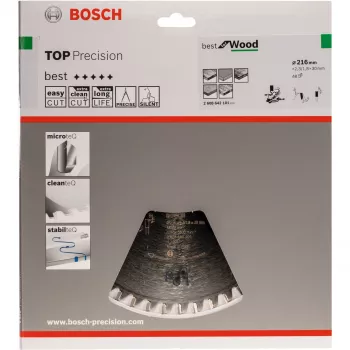 Katkaisusaha terä Best for Wood, Ø 216mm, 48Z (poraus 30mm, katkaisu- ja jiirisahoihin)