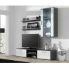 Cama TV-taso SOHO 180 harmaa/valkoinen kiiltävä