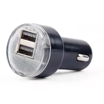 Autolaturi Gembird EG-U2C2A-CAR-02, 12–24V tulo, 5V/2,1A lähtö, 2× USB 2.0, musta