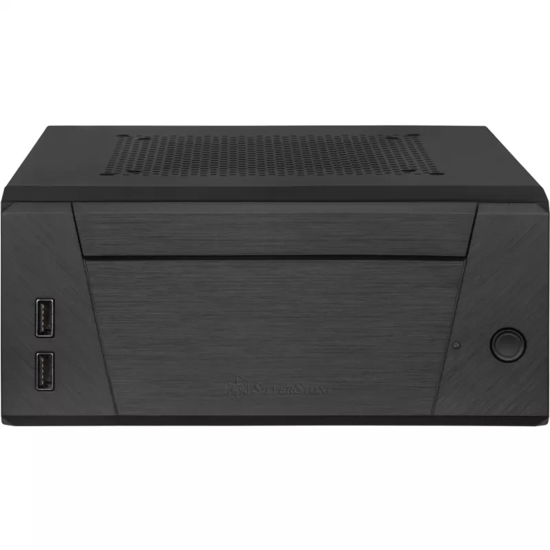 SilverStone MILO ML10 - USFF - Mini-ITX - ilman virtalähdettä - musta - USB/audio (SST-ML10B)