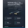 USB-C - DP -kaapeli. M/M. Sininen. 1,0 m – kaapeli – digitaali/data (44931)
