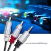 Audiokaapeli Qoltec 52339 1 m 2x RCA 3,5 mm musta