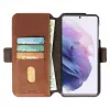 Krusell PhoneWallet Samsung Galaxy S21+:lle vintage cognac — lompakkosuojakotelo