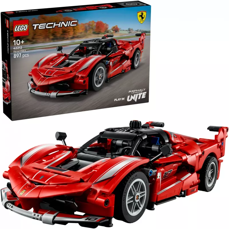 LEGO Technic Ferrari FXX K -malli mittakaavassa 1:10, 897 osaa, 10 vuodesta alkaen