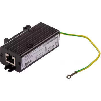 Axis TU8001 Ethernet-ylijännitesuoja PoE-laitteille, seinä-/DIN-kiskokiinnitys, musta