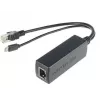 Microconnect MC-POESPLITTER verkkojakaaja Power over Ethernet (PoE) musta