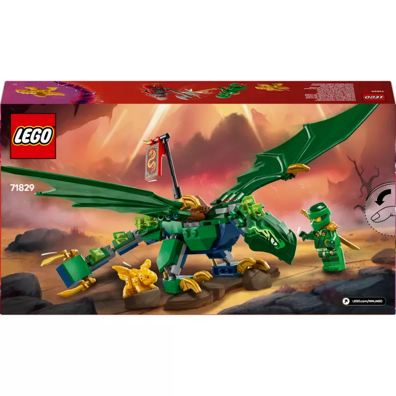 Rakennuslelu LEGO NINJAGO 71829 Lloyds Green Forest Dragon, 128 osaa, 2 minifiguuria, yli 6-vuotiaille